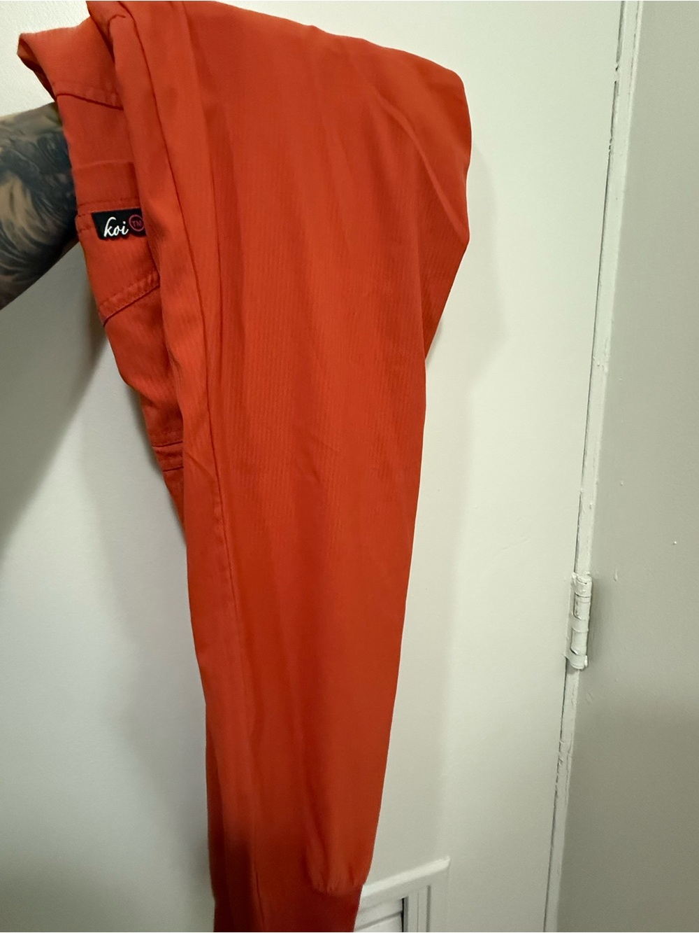 koi Women's Cargo Pants in Bright Orange